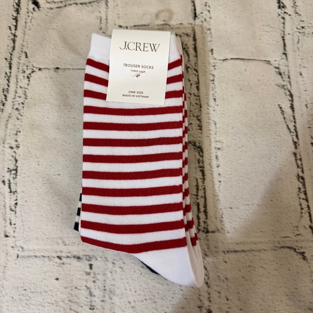 J. Crew Striped trouser socks 3-pack - Picture 5 of 6